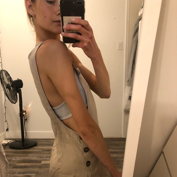 Cute beige coveralls/romper - Picture 5 of 6